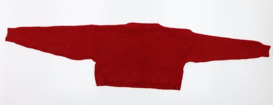 New Look Womens Red Paisley Pullover Jumper Size S