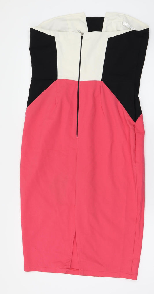 Paper Dolls Womens Pink A-Line Size 14