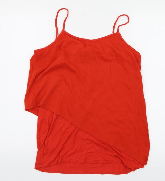 Papaya Womens Red Basic Blouse Size 12