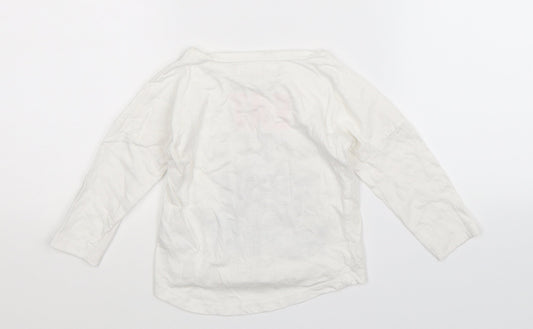Minoti Girls White Basic T-Shirt Size 18-24 Months