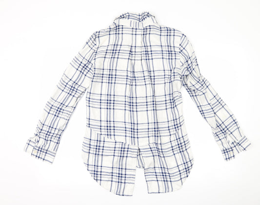 Alexander Jordan Womens White Check Basic Button-Up Size S