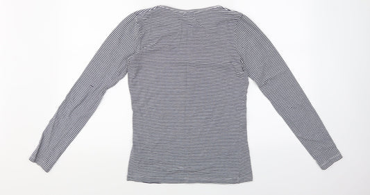 New Look Womens Blue Striped Pullover Jumper Size 10