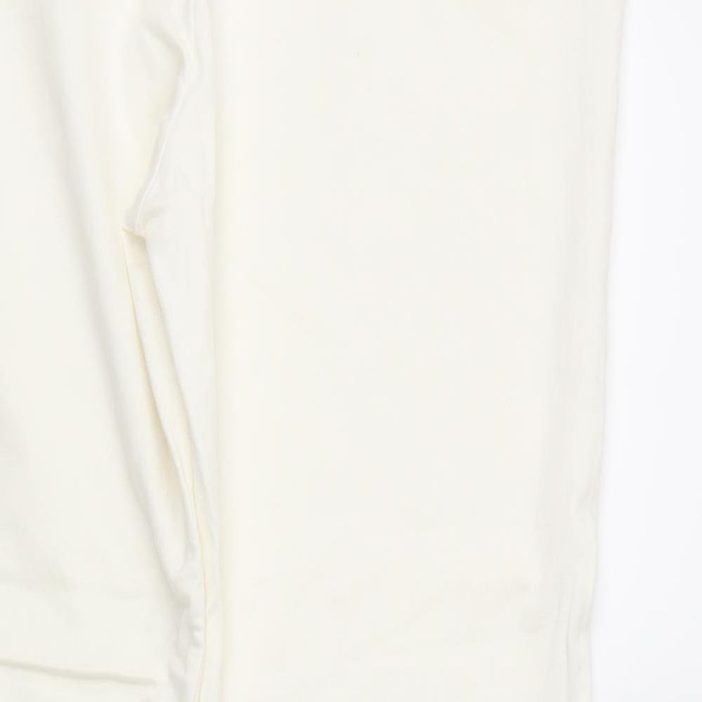 Boohoo Womens White Sweatpants Trousers Size 18 L24 in
