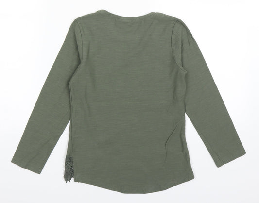 I love girls wear Girls Green Basic T-Shirt Size 8 Years