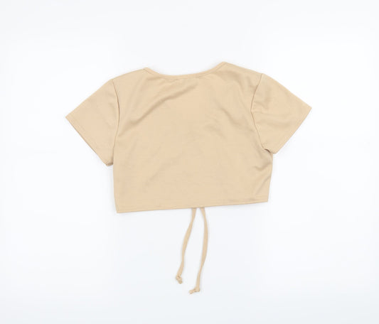 struct collective Womens Pink Cropped T-Shirt Size 12