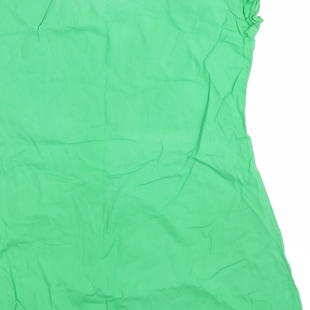 people Womens Green Basic Blouse Size M