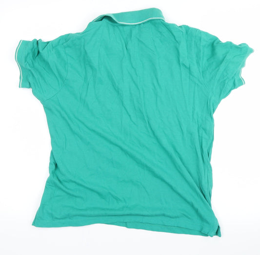 Mango Mens Green Polo Size M