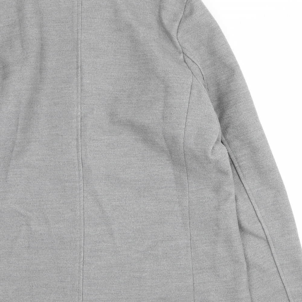 Brand and care label for Atmosphere women’s grey trench coat coat, size UK 16