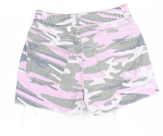 New Look Girls Pink Camouflage Cargo Shorts Size 14 Years