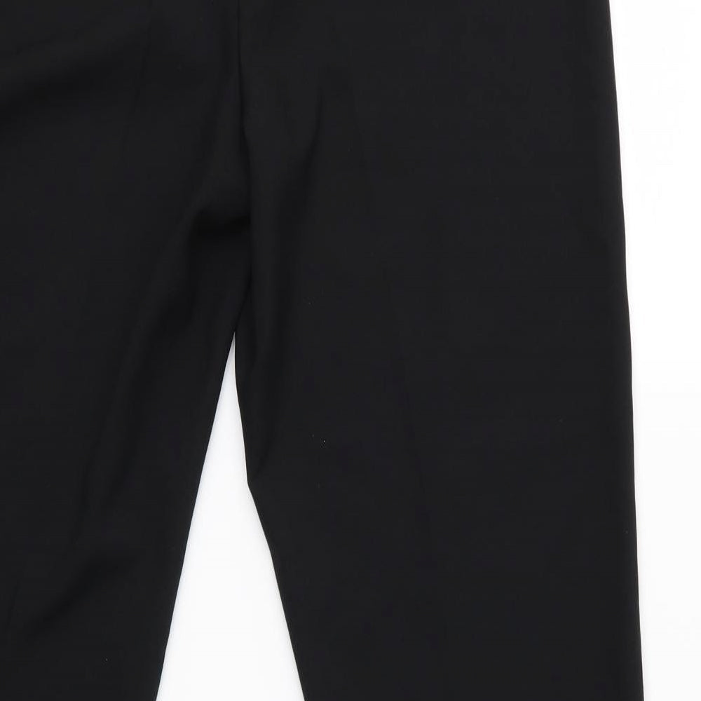 Brand and care label for George women’s black dress pants trousers, size UK 14, 28-inch leg
