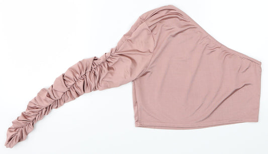 Femme Luxe Womens Pink Basic Blouse Size 10