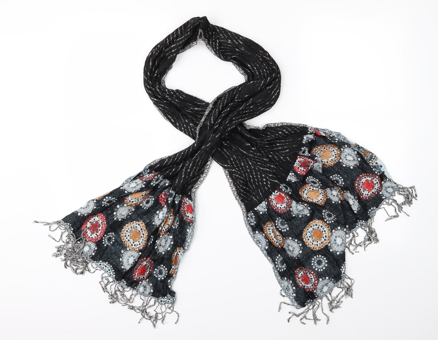 Preworn Womens Black Scarf