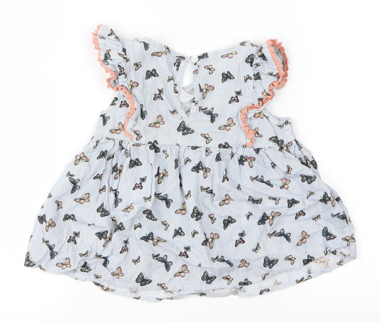 Primark Girls Blue A-Line Size 4-5 Years - Butterflies