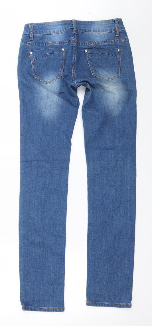 Mileno Womens Blue Straight Jeans Size M L32 in