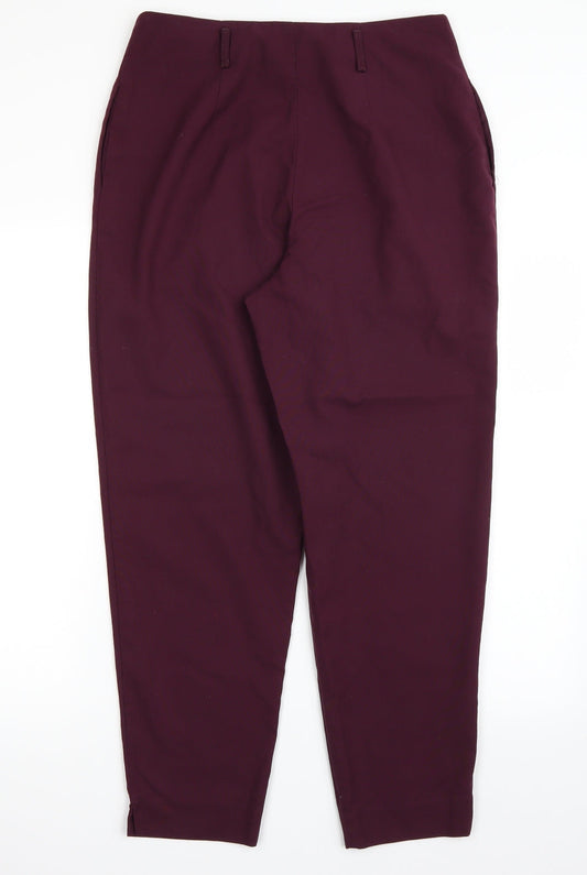 Newlook Womens Purple Trousers Size 12 L27 in