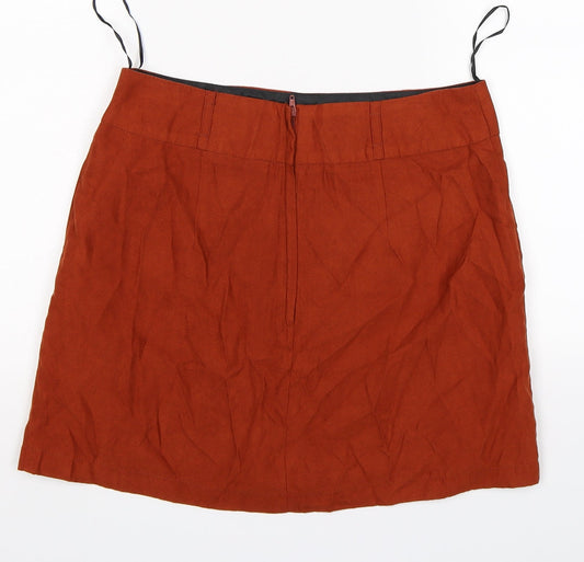 BE BEAU Womens Brown Velour Straight & Pencil Skirt Size 8 - FAUX SUEDE