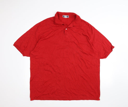 JERZEES Mens Red Polo Size 2XL