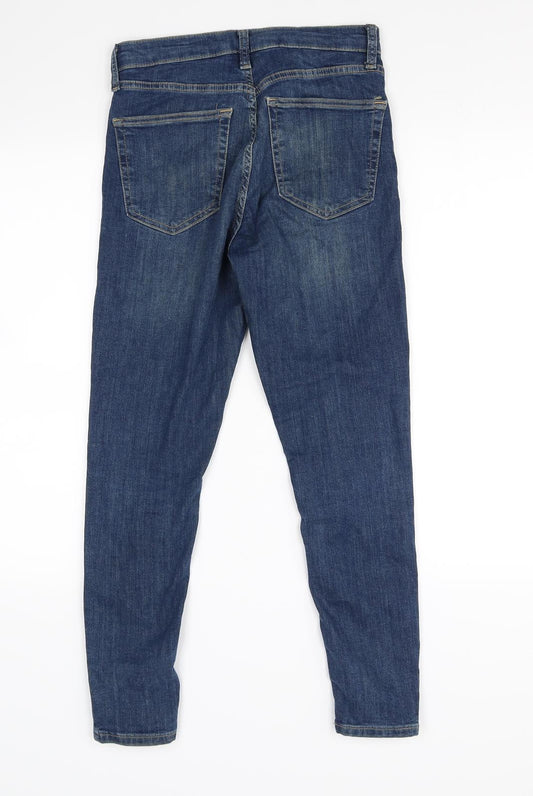 Topshop Womens Blue Skinny Jeans Size 28 in L27 in