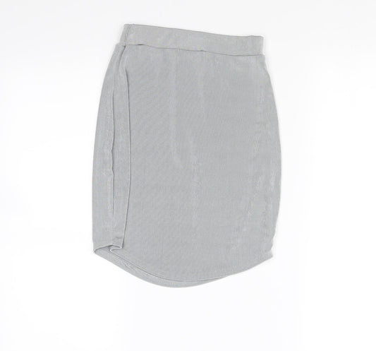 Misspap Womens Grey Mini Skirt Size XS