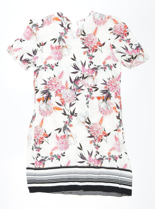 New Look Womens Ivory Floral Shift Size 10