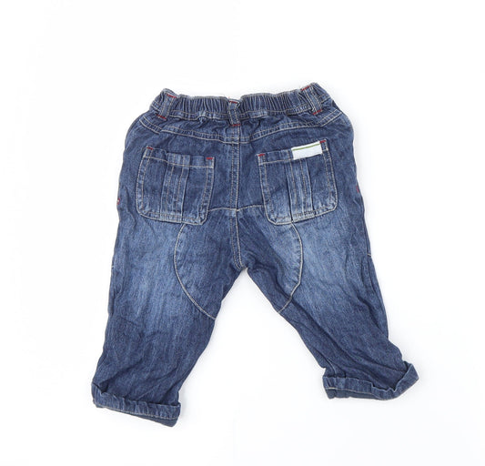 Blue Zoo Boys Blue Denim Capri Jeans Size 9-12 Months