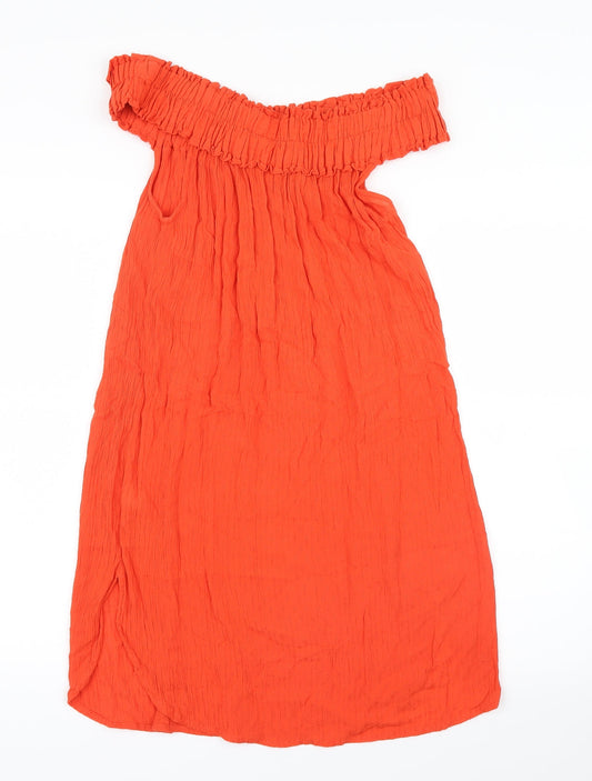 NEXT Womens Orange Shirt Dress Size 8 - Beach