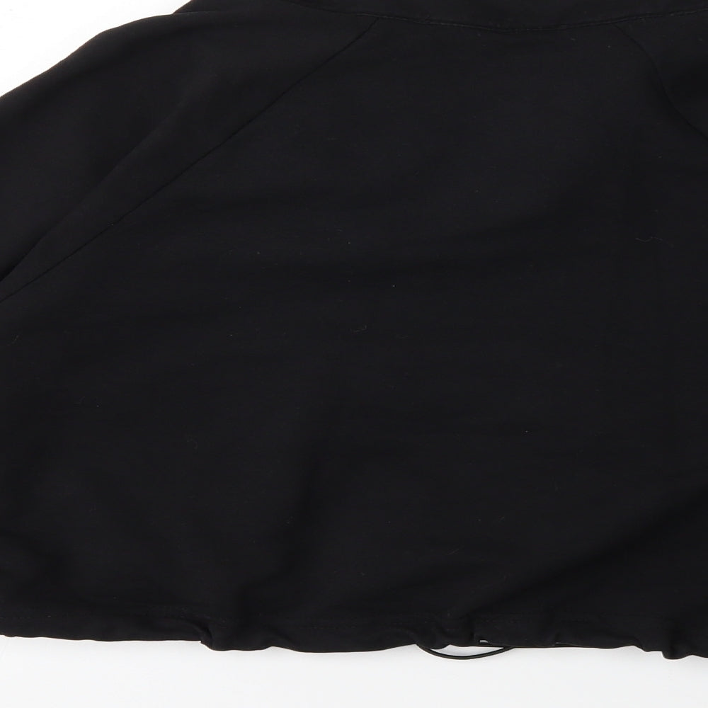 Brand and care label for PORTABELLO women’s black pullover sweatshirt, size M