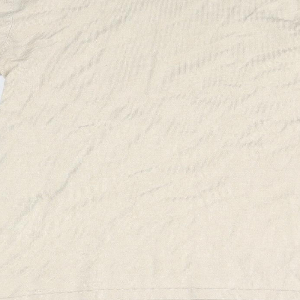 Brand and care label for Papaya women’s beige jumper, size UK 12