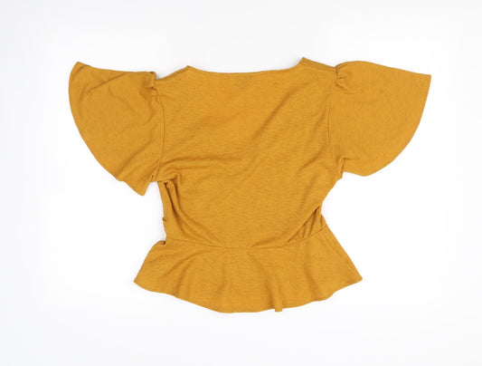 Miss Selfridge Womens Orange Basic Blouse Size 10