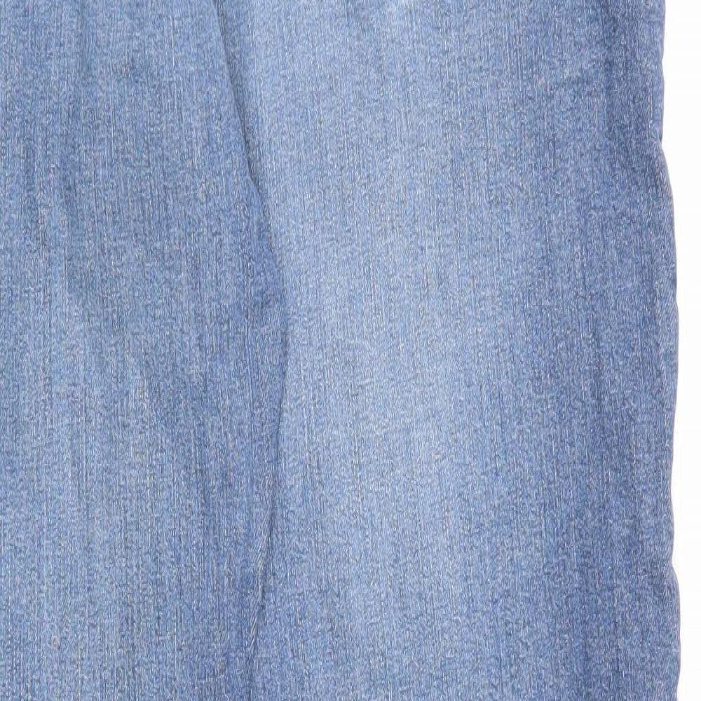 Brand and care label for easy denim women’s blue denim skinny jeans, size UK 36, in, 32-inch leg