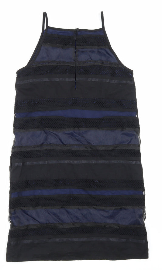 Finery Womens Black Striped Pencil Dress Size 8