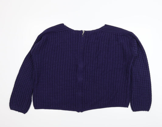 New Look Womens Blue Full Zip Jumper Size 18