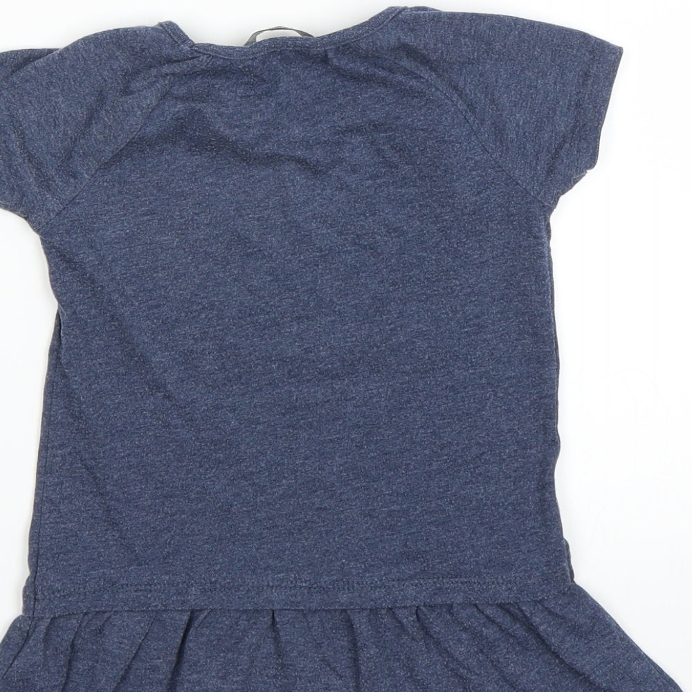 George Girls Black T-Shirt Dress Size 2-3 Years