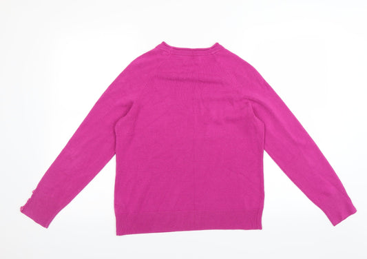 Marks and Spencer Womens Purple Pullover Jumper Size 14