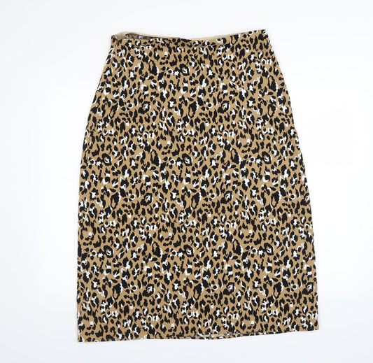 NEXT Womens Brown Animal Print A-Line Skirt Size 34 in
