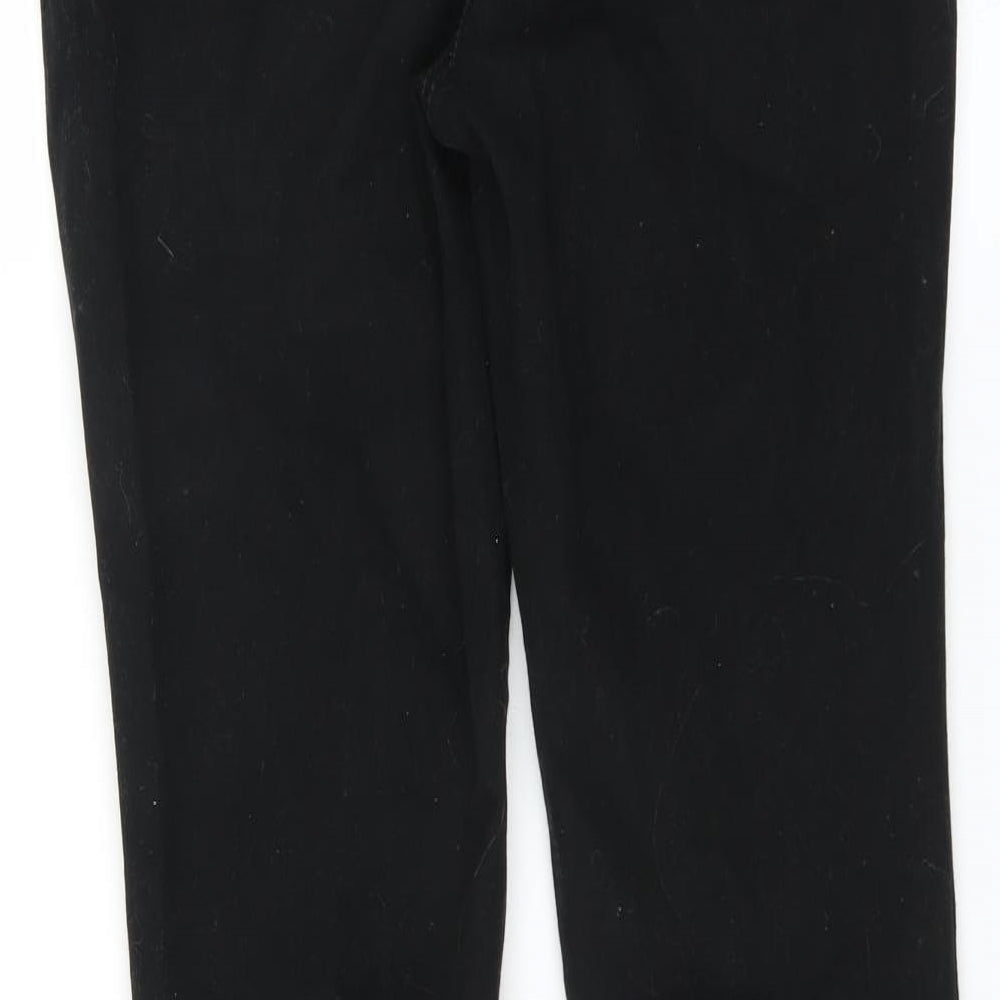 Brand and care label for Kenneth Cole women’s black denim skinny jeans, size UK 28, in, 33-inch leg