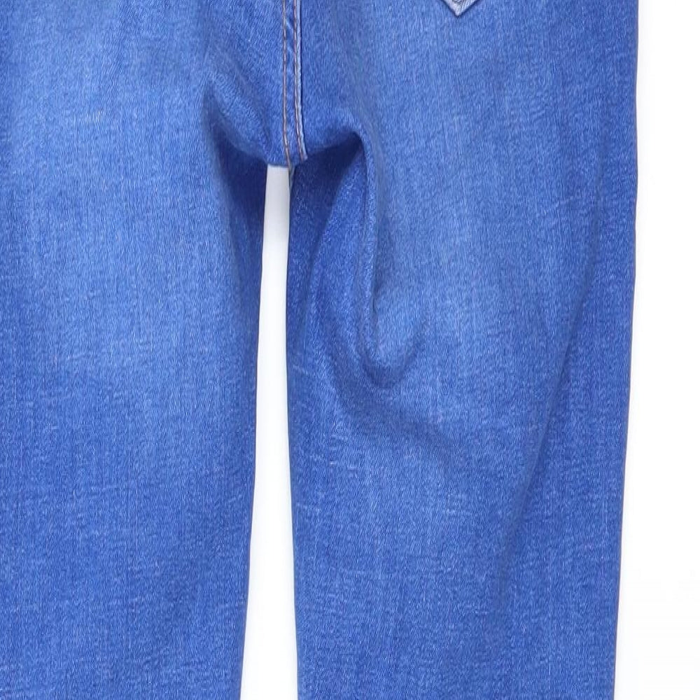Brand and care label for Denim & Co.` women’s black denim skinny jeans, size UK 6, 27-inch leg