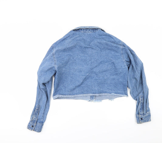 Native Youth Womens Blue Denim Jacket Size XS