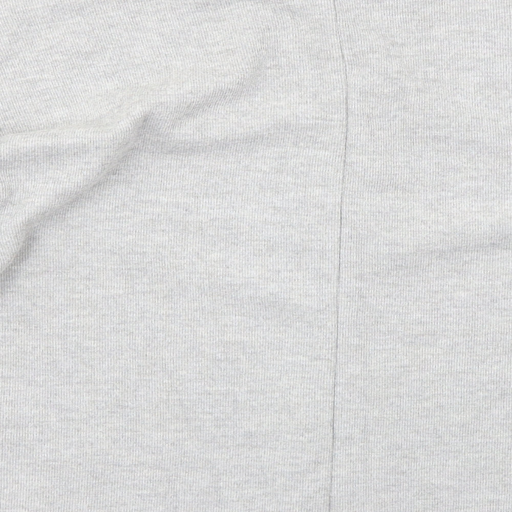 Brand and care label for Zara women’s grey knit jumper, size S
