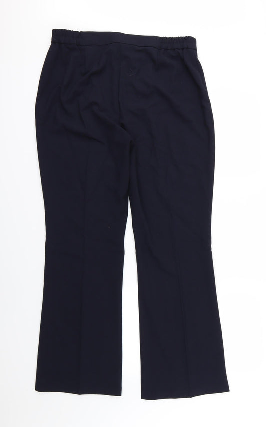 Agenda Womens Blue Rayon Trousers Size 16 L30 in
