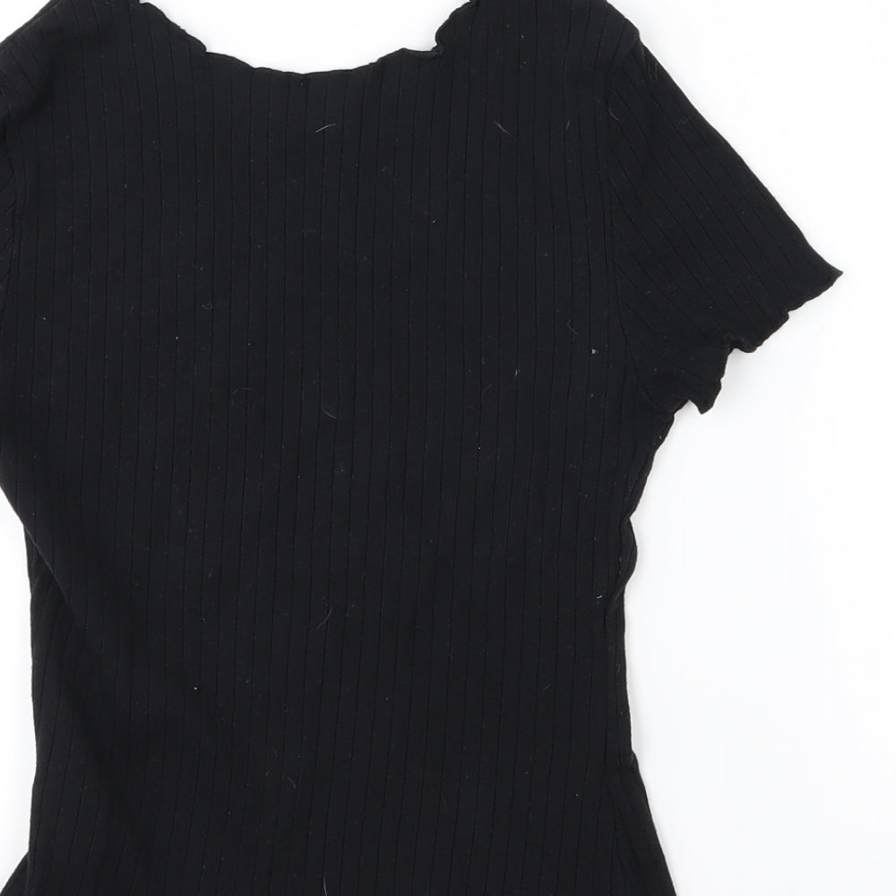 SheIn Womens Black Knit Pullover Jumper Size S