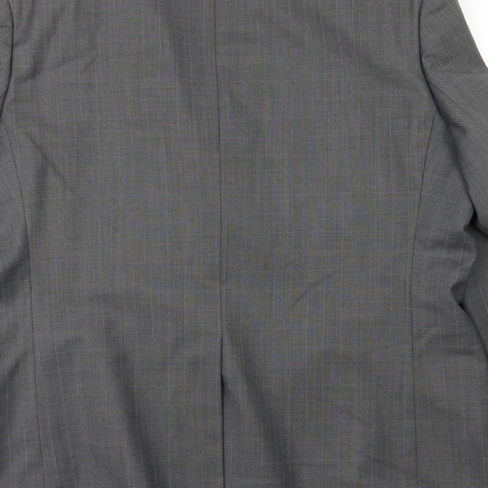 NEXT Mens Grey Striped Rayon Jacket Suit Jacket Size 44