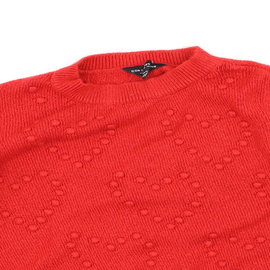 Dorothy Perkins Womens Red Polka Dot Pullover Jumper Size 12