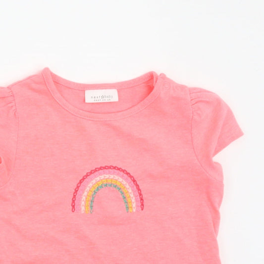 NEXT Girls Pink Basic T-Shirt Size 3-6 Months