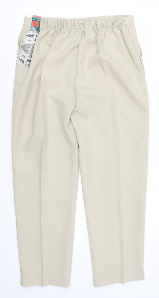 Preworn Womens Beige Trousers Size 18 L27 in
