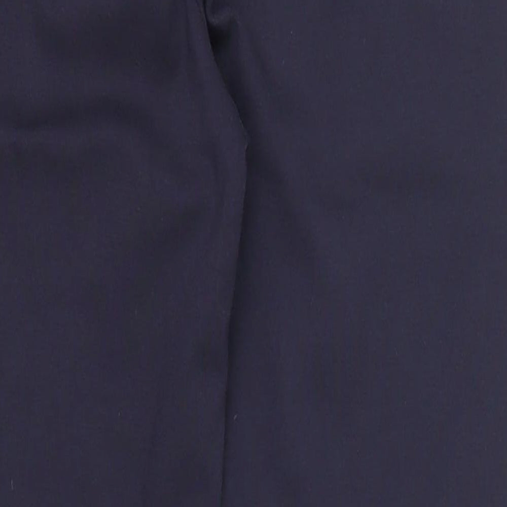 Brand and care label for Preworn women’s blue carrot leggings, size UK 30, in, 26-inch leg