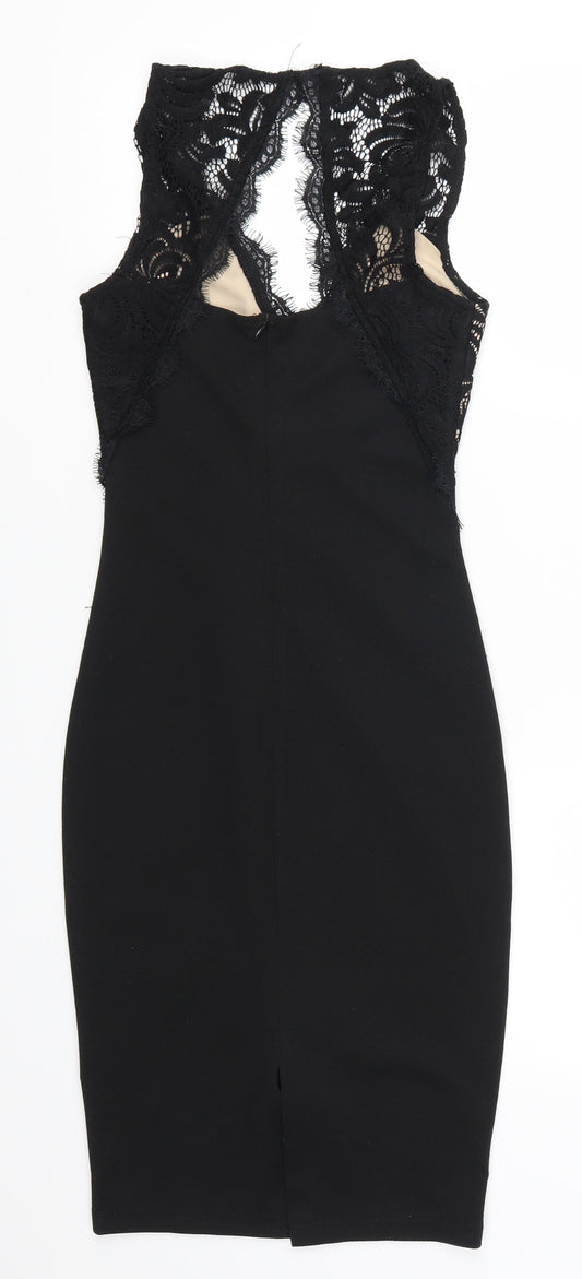 New Look Womens Black Lace Bodycon Size 6
