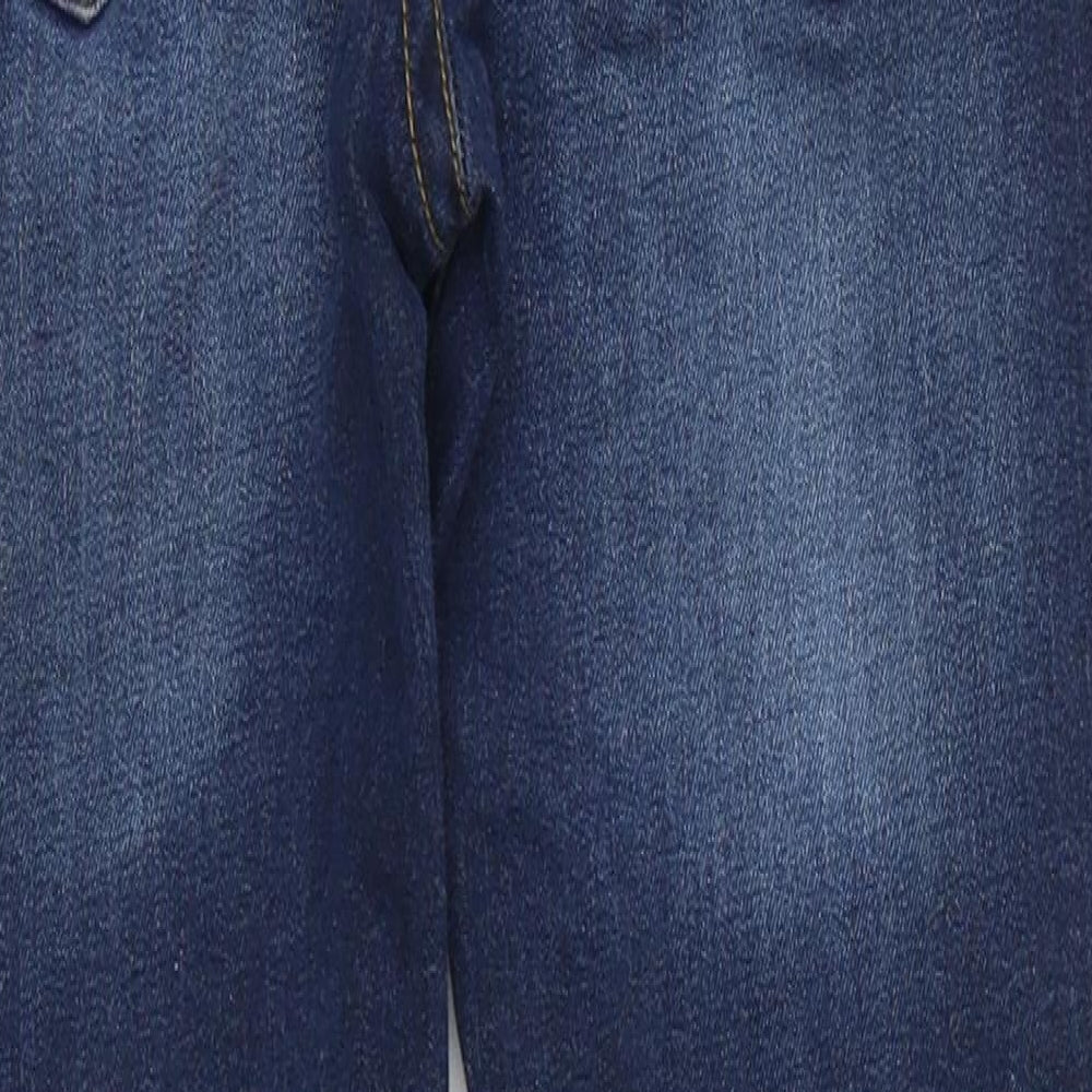 Brand and care label for River Island girls’ blue denim skinny jeans, size 12, years - distressed look
