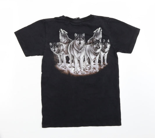 Wild Boys Black Basic T-Shirt Size S