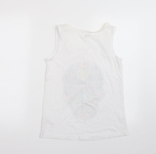 Pep & co Womens White Basic Tank Size 8